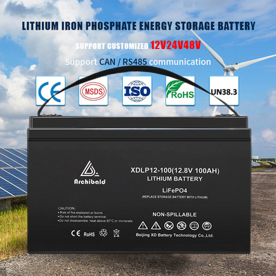 100ah 120ah Rv 야영자 12v Lifepo4 배터리 과부하 방지